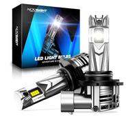NOVSIGHT HB3 LED Headlight Bulb - 27000LM 1:1 Size 9005 Headlight Bulb, 600% 6500K Cool White Super Bright 9005 HB3 LED Conversion Kit, Plug and Play,IP68 Waterproof,Pack of 2
