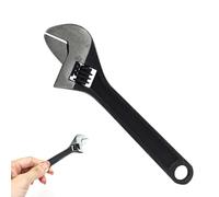 Novstuf 4'' Mini Adjustable Wrench, Adjustable Spanner Small Steel Wrench Compact Portable Design Max Opening 15 mm Wide Hand Repair Tool for Mechanical Car Bike Plumbing Basin