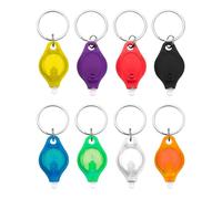 Novstuf 8PCS Mini Keyring Torch, Portable LED Keychain Torches Ultra Bright Key Ring Torch Small Flashlights with Battery Powered for Kids and Adults Outdoor Camping Hiking Emergency