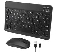 Novstuf Bluetooth Keyboard and Mouse, Universal Rechargeable Wireless Tablet Keyboard Ultra Slim Universal Portable Keyboards for iPad Tablet Samsung Tab Lenovo Tab iOS Android Windows