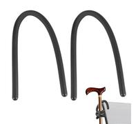 Novstuf Walking Stick Holder, Ties Crutches Holder Black Universal Stick Holders Cane Storage Holders EVA Foam Mobility Accessories for Stop Walking Stick Falling Hang Crutche (Black-2, 2pcs)