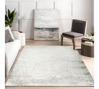 Desire Rugs Novu Modern Abstract Geometric Living Room Area Rug Metallic- Mirage Grey 160Cm X 230Cm, Grey