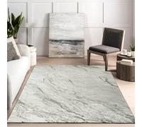 Desire Rugs Novu Modern Abstract Living Room Area Rug Metallic Sheen- Valley Grey 120Cm X 170Cm, Grey