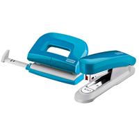 Novus 020-1876 Twin Set Stapler with Punch E 15/E 210 - Desk Set Petrol