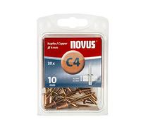 Novus 045-0039 Blind Rivets A 4 x 10 CU Pack of 20, red, 10 mm