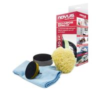 NOVUS 7232 | Multi-Purpose Buffing Kit | Contains 100% Wool Buffing Pad, Soft Foam Buffing Pad, Backing Pad for Drill, Microfiber Cloth