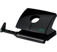 Novus B 216 re+New Hole Punch Plastic Upper Part Made from Sustainable Recycled 16 Sheets with Stop Rail Black