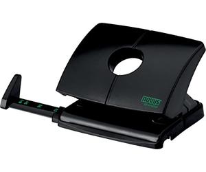 Novus B 216 re+New Hole Punch Plastic Upper Part Made from Sustainable Recycled 16 Sheets with Stop Rail Black
