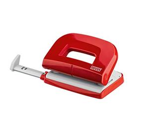 Novus E 210 10 Sheet Capacity Hole Punch - Red/ Grey