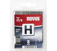 Novus Feindrahtklammern H Typ 37/8 superhart Fine Wire clamp, Type 37, Pieces, 042-0370, Dimensions (L x W) 8 mm x 10.6 mm, 2000 STK