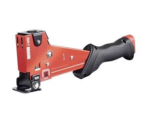Novus J-055 Professional Hammer, Heavy Duty Impact Tacker, Quick Reloading, Surface Protection, max. 175 Staples, 6-14 mm, Red, 030-0448