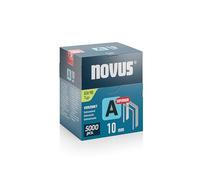 Novus Tools 042-0763 Fine Wire Staple A Staple Type 53, Grey, 10 mm | Galvanized staples for attaching fabrics, leather, carpet, wire mesh or thin metal labels