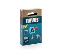 Novus Tools 042-0775 Fine Wire Staple A Staple Type 53, Grey, 8 mm | Galvanized staples for attaching fabrics, leather, carpet, wire mesh or thin metal labels