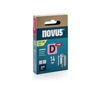NOVUS TOOLS 14mm 600 Flat Wire Staples Type 53F/14D D-Tip Silver