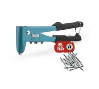 NOVUS TOOLS Blind Rivet Pliers N-10 Set of 160 Blind Rivets, Aluminum Rivet Pliers with Precision Head, Integrated Mouthpieces, Perfect Case Set for Beginners and DIY Repairs