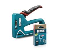 NOVUS TOOLS Hand Stapler J-13 Set of 1800 Staples │ Fabric Stapler for Wood with Soft Grip Lever, Loading Mechanism, Handle Lock │ for Fine Wire Staples from 4 to 10 mm