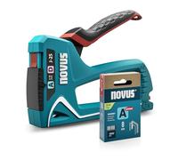 NOVUS TOOLS Hand Stapler J-25 Set Including 1800 Staples │ Small Universal Stapler for Wood with Metal Housing and Soft Grip │ for Fine Wire and Flat Wire Staples from 4 to 10 mm
