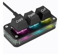 NOVVAOGO Copy Keyboard, Cut Copy Paste Keypad, One Handed Macro Keypad, Programmable Mechanical Keyboard for Working and Gaming, Shortcut Keyboard for PC, MAC, Laptop (Black)
