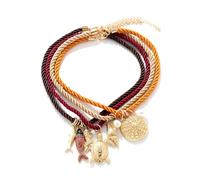 NOVYRA Boho Beach Pendant Necklace Set Summer Colorful Layered Braided Cord Necklace Fashion Charm Multi Layer Rope Marine Animal Pendant Necklace Beach Holiday Party Jewelry, adjustable, Metal, No