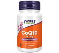 NOW CoQ10 100mg 50 Softgels Heart Health Vitality