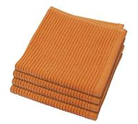 Now Designs 196420aa Ripple Kitchen Dishcloth, Set of 4, Kumquat Orange
