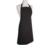Now Designs Pinstripe Chef's Kitchen Apron, Black Stripe 28 x 32 in