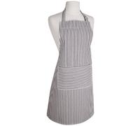 Now Designs Basic Cotton Kitchen Chef's Apron, Narrow Stripe Black