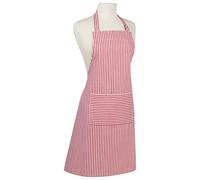 Now Designs Basic Cotton Kitchen Chef's Apron, Narrow Stripe Red Print