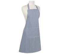 Now Designs Basic Cotton Kitchen Chef's Apron, Narrow Stripe Royal Blue