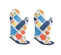 Now Designs Basic Oven Mitts, Cosmopolitan, Set of 2