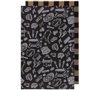 Now Designs BBQ On The Grill Printed Kitchen Towels, Set of 2, 18 x 28 inch
