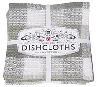 Now Designs Check Dishcloth Set, London Gray