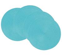 Now Designs Disko Round Placemats, Turquoise, Set of 4