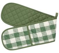 Now Designs Double Chef Oven Mitt, W7.5 x L36in, Elm Green Buffalo Check