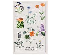 Now Designs Edible Flowers Printed Kitchen Towel, 18x28 inches