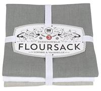 Now Designs Floursack Kitchen Dish Towels, 20 x 30in, London/White/Grey, 3 Count