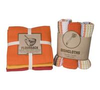Now Designs Floursack Towel and Dishcloth Set of 6, Petal
