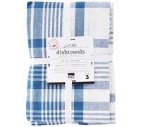 Now Designs Jumbo Pure Kitchen Towel Set of 3, Royal Blue