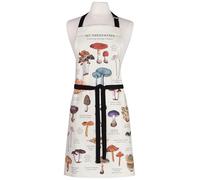 Now Designs Mushrooms Apron - Durable Cotton Kitchen Apron with Adjustable Neck Strap and Pockets