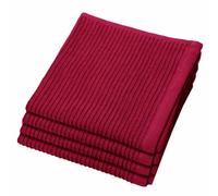 Now Designs Ripple Kitchen Dishcloth, Set of 4, Carmine Red