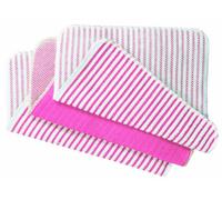Now Designs Scrubby Stripe Dishcloths, Raspberry, Set of 3