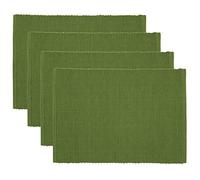 Now Designs Spectrum Basic Cotton Placemats, Set of Four, Fir Green