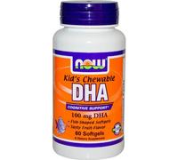 NOW Foods DHA Kid's Chewable, 100mg - 60 softgels