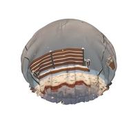 now Falling in The Park -Print Extra Large Waterproof Shower Cap-Double Layer Protection For Long/Curly Hair