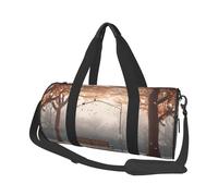 Now Falling in The Park -Print Round Travel Bag Large Capacity Duffel with Multiple Pockets Lightweight Foldable for Gym Weekend Trips.