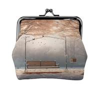Now Falling in The Park - Print Women's Compact Coin Purse with Lock Waterproof for Travel Gifts