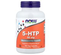 NOW Foods 5-HTP 50 mg 30 Veg Capsules, 50 mg -100 mg, 30 - 180 Veg Capsules