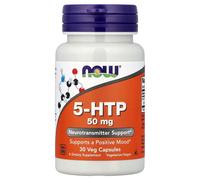 NOW Foods 5-HTP 50 mg 30 Veg Capsules, 50 mg -100 mg, 30 - 180 Veg Capsules