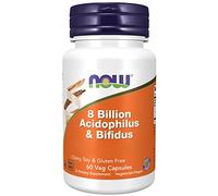 Now Foods, 8 Billion Acidophilus & Bifidus (Good Bacteria Cultures), 60 Vegan Capsules, Lab-Tested, Gluten Free, Non-GMO, Vegetarian, Soy Free