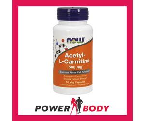 NOW Foods Acetyl-L-Carnitine - 50/100/200 Vcaps/85g - Fat Burn